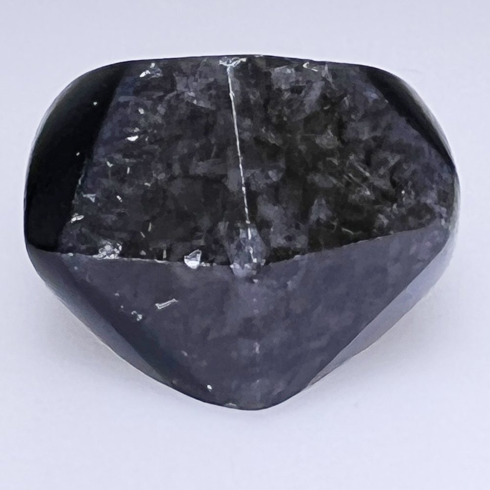 Unique black Rutile Quartz and black Agate shank ring, carved, size: 5    NWOT
